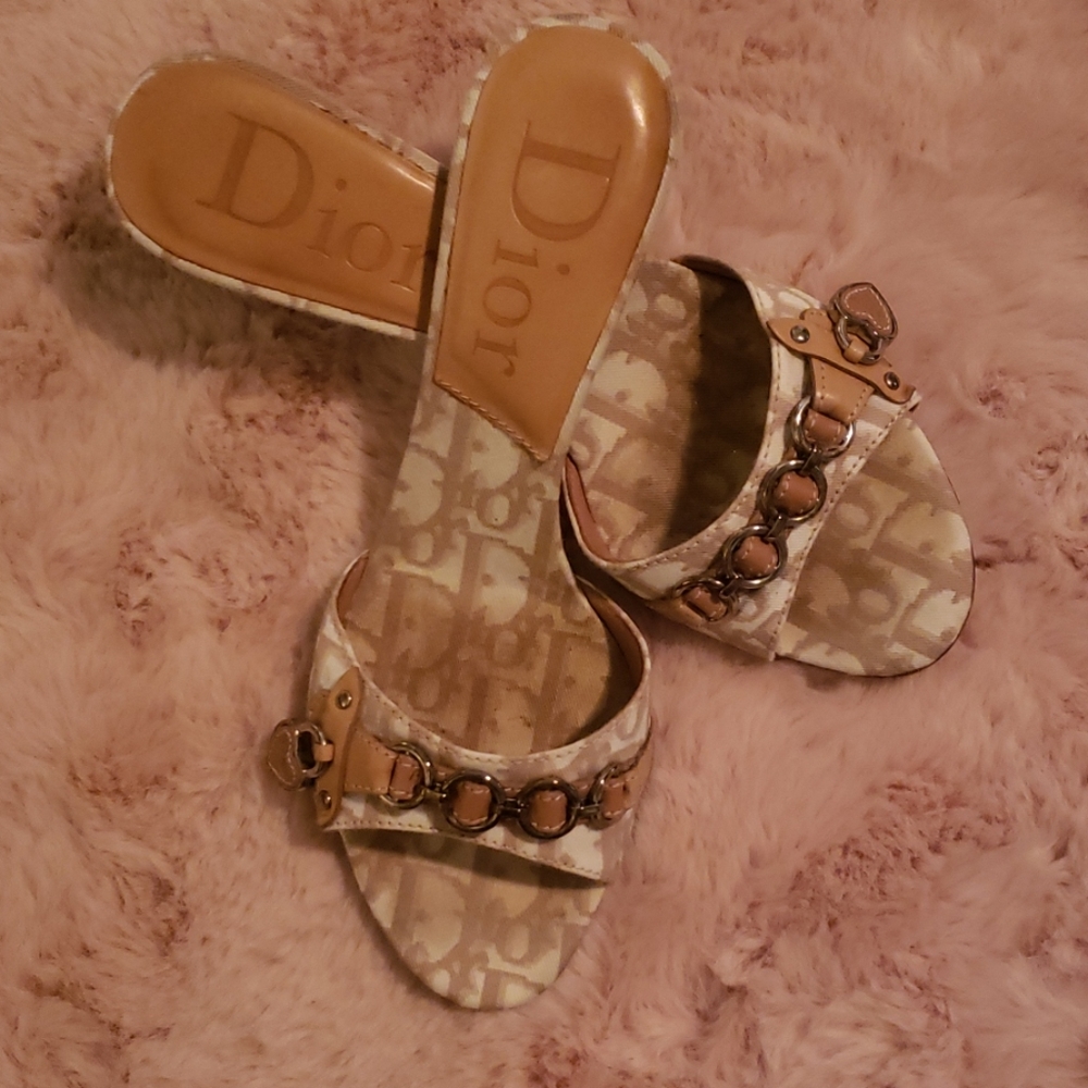 Dior monogram mules 100% Authentic